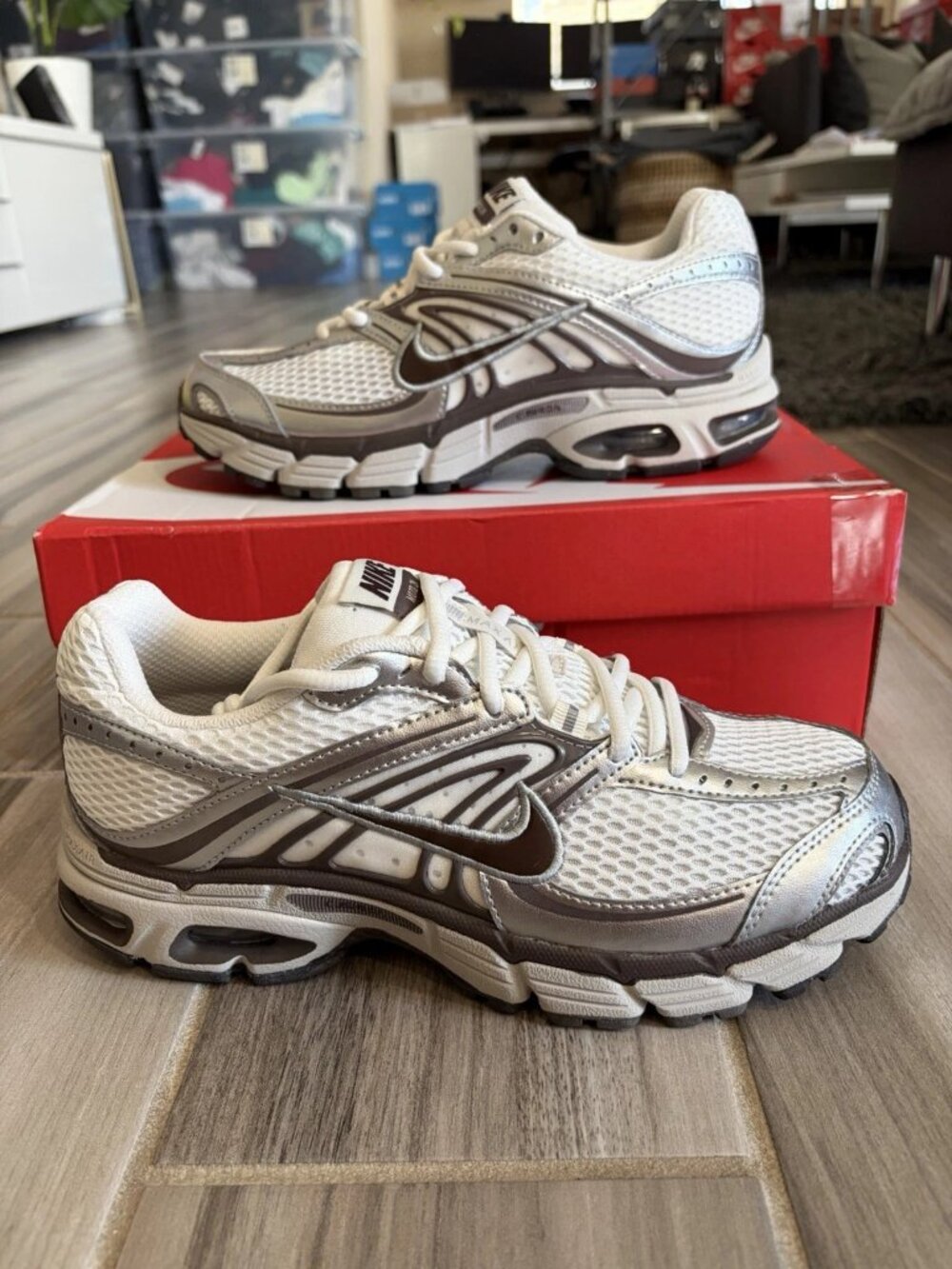Women's Nike Air Max Moto 2K Shoes - Phantom/Baroque Brown/Silver IO1915-030